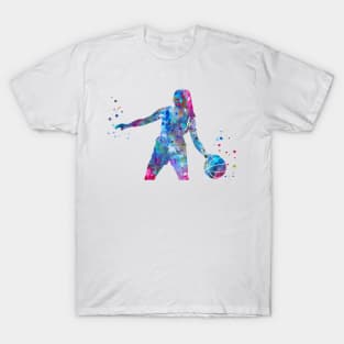 Girl Basketball Player With Ball T-Shirt